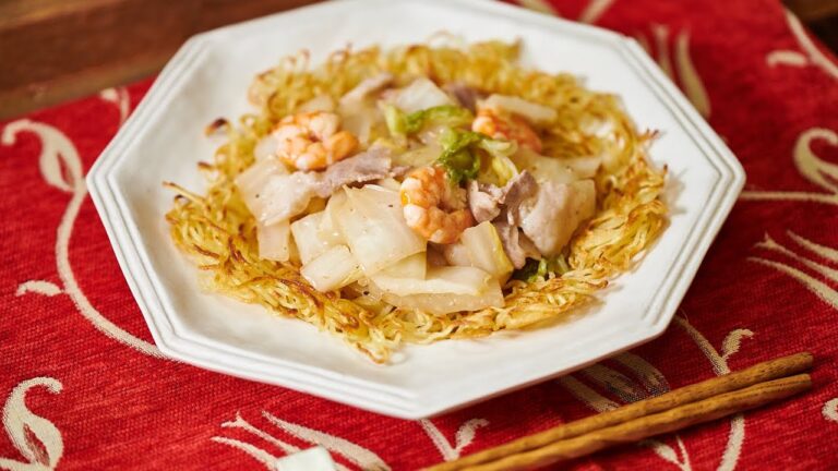 ⽩菜のうま塩あんかけ焼きそば