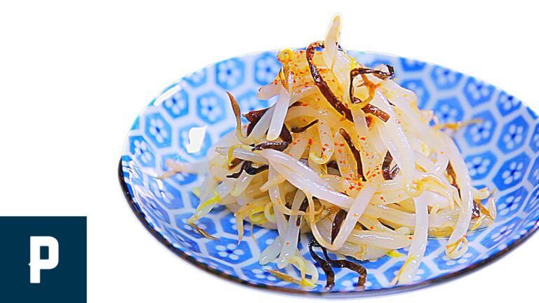レンジで簡単!塩昆布もやし| 無限に食べられるモヤシのレシピ  BeanSprout Salt kelp Sauced dressed Dishes