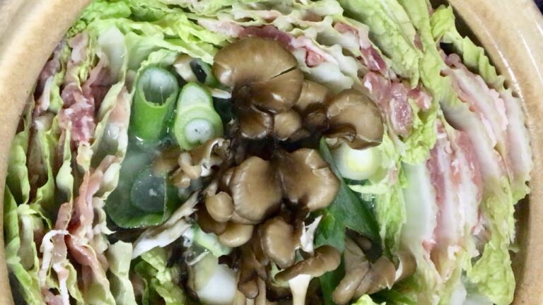 【1分動画】豚バラ白菜ミルフィーユ鍋