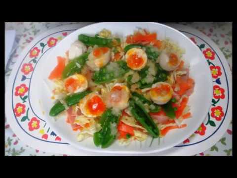 新キャベツ玉ねぎ味付き卵サラダ