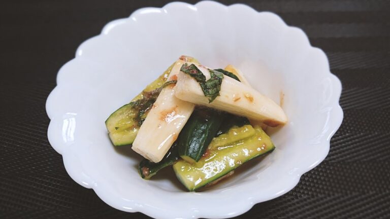 長芋きゅうりの梅シソ合え