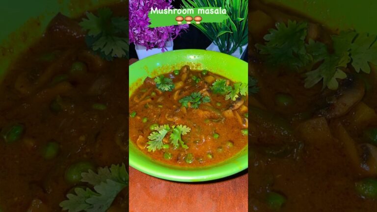 Delicious mushroom masala recipe || simple style #mushrooms #food #viral