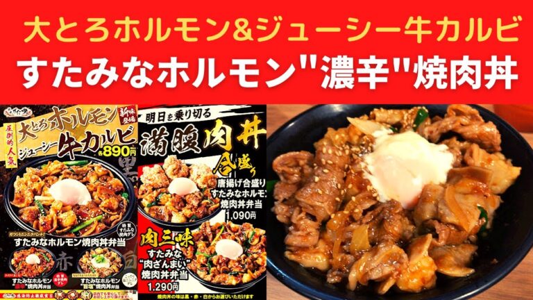 【新発売】伝説のすた丼屋 すたみなホルモン"濃辛"焼肉丼【大とろホルモン＆ジューシー牛カルビ】