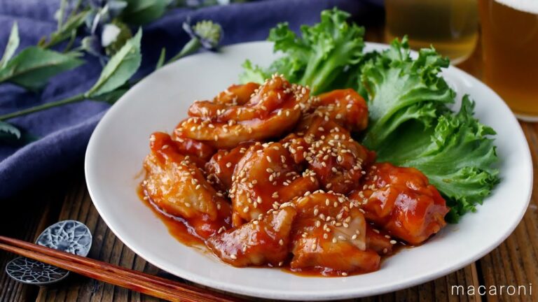 【甘辛ヤンニョムチキン】韓国料理をおうちで手軽に！レンジで作れるスピードおかず♪