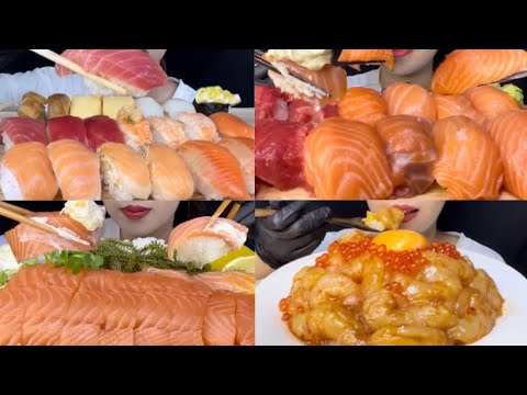 ASMR 生の海鮮 集!!!  생해물 모음집! eating sounds