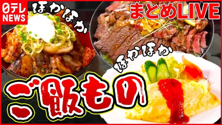 【ご飯ものまとめ】 豚焼き肉の激盛りどんぶり/ お母さんの手作りおにぎり /横浜で人気の肉盛りスタミナカレーなど（日テレNEWS LIVE）