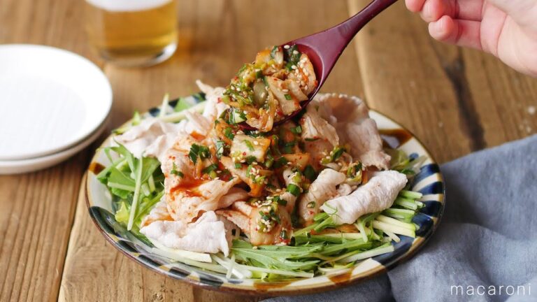 スタミナ満点！豚キムチ冷しゃぶ