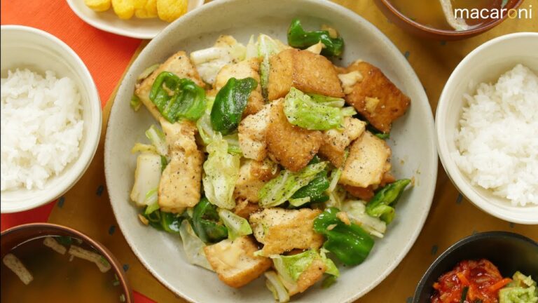 包丁いらず！ ちぎり 厚揚げと キャベツの オイスター 炒め のレシピ 作り方