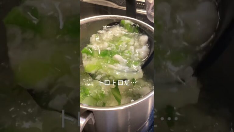 【簡単ヘルシー】トロトロ卵白白菜スープ🥬