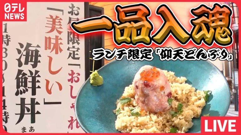 【海鮮丼まとめ】一品入魂ランチ限定「仰天どんぶり」 / 石川県の名物丼ぶり！ / 豪華！魅惑のマグロ食べ放題など（日テレNEWS LIVE）