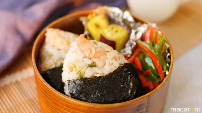 【ねぼすけ弁当】揚げずに簡単！ 10分で 天むす風 おにぎり 弁当 のレシピ 作り方