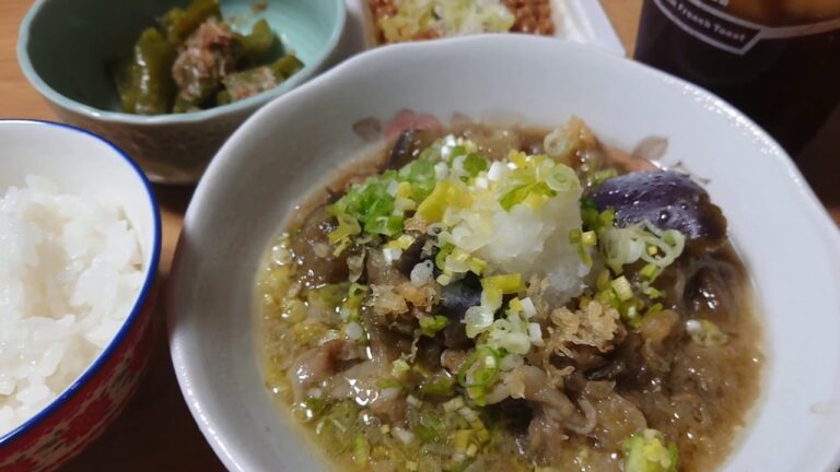 【業務スーパー】揚げなす豚肉のみぞれ煮【夕飯】