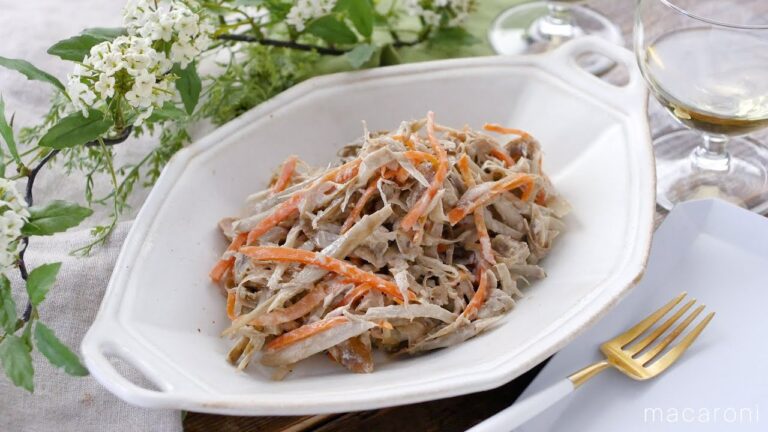 【ごぼうとにんじんのツナマヨサラダ】濃厚なツナマヨで満足感！食感が楽しい♪｜macaroni（マカロニ）