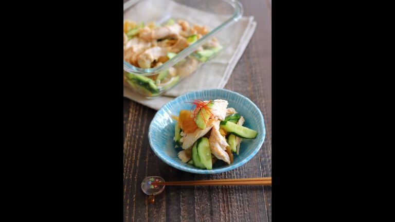 【レンジで簡単】しっとり鶏のザーサイ和え【レシピ】