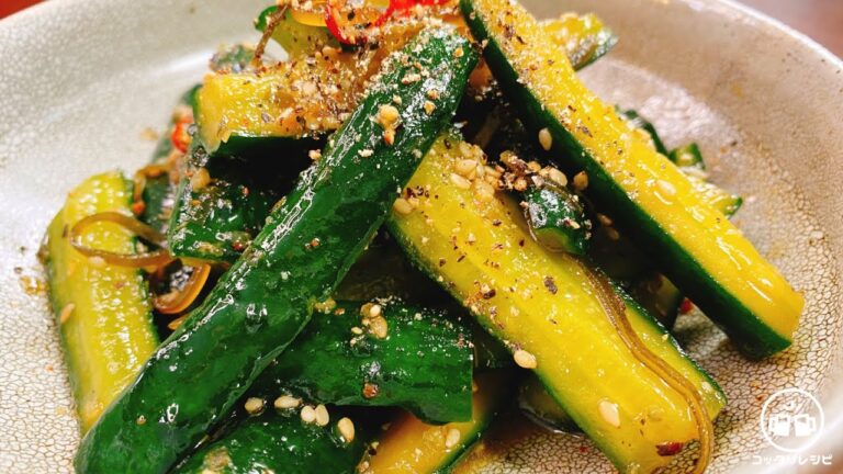 【漬けるだけ】夏はコレがヤバイ。『無限ガツンとキュウリ』とビールとおにぎり。ピリ辛／低糖質／弁当／おつまみ／おかず／ダイエット／作り置き／副菜／野菜漬け　Cucumber Onigiri　bento