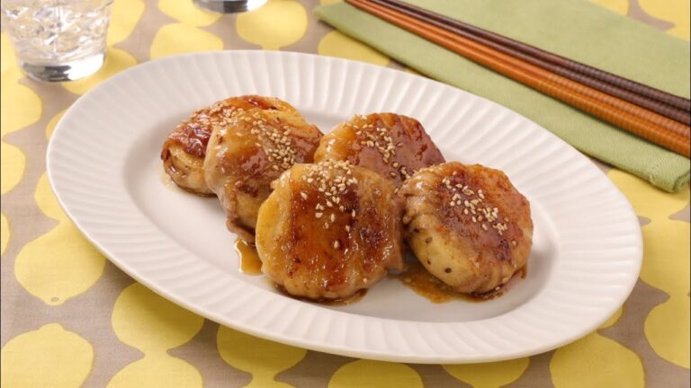 皮ごと食べる⭐︎長芋の肉巻きステーキ