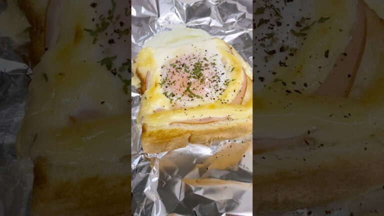 究極のハムエッグトースト　Toast and ham and eggs #shorts