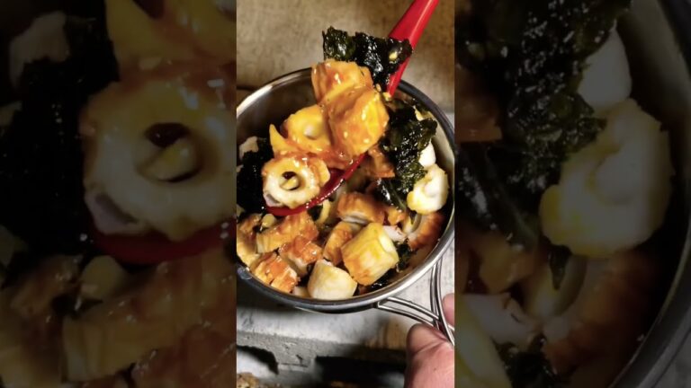 【キャンプ飯】簡単混ぜるだけの竹輪ユッケ【ちくわのつまみ】 #shorts #short #キャンプ飯 #ちくわレシピ