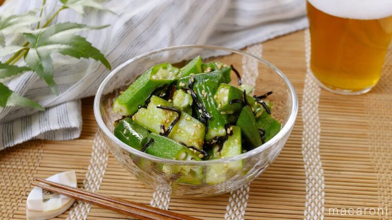 【オクラときゅうりの塩こんぶ和え】無限にいけちゃう！白だし×塩こんぶで間違いないおいしさ！♪きゅうりとオクラでパパッと副菜｜macaroni（マカロニ）