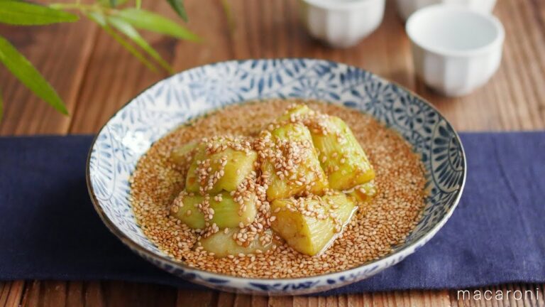 香ばしさ香る「ごまだく揚げなす」のレシピ・作り方