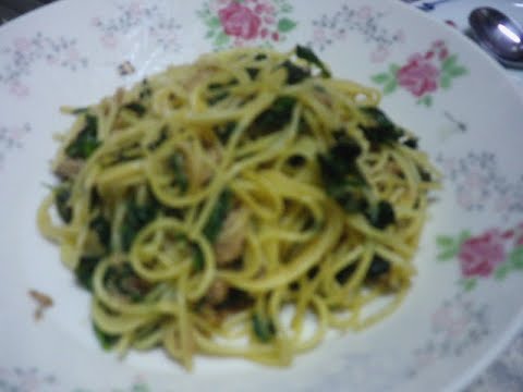 【簡単料理】大葉とツナパスタ　1人分