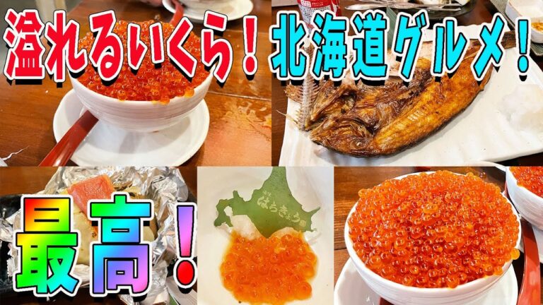 【北海道グルメ】おすすめの北海道グルメが食べれる！溢れるいくら！美味しいほっけ！札幌のはちきょうさんで大満足！