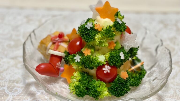ツリーサラダ／クリスマス料理／ポテトサラダ作り方／簡単節約レシピ