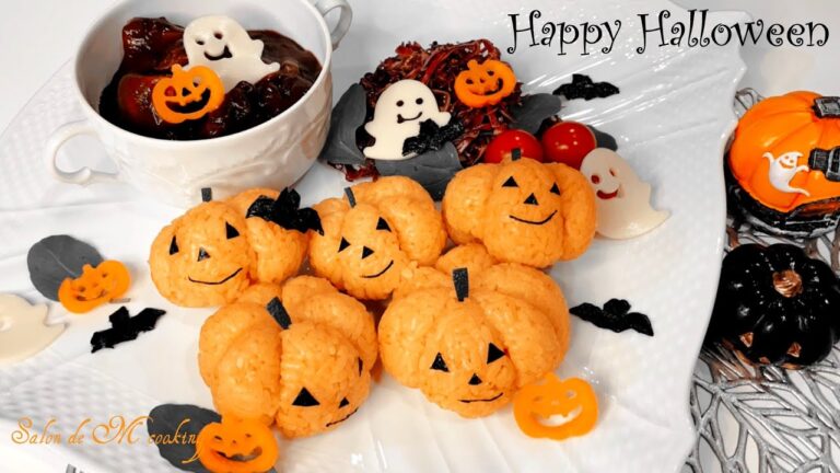 ハロウィン レシピ🎃かぼちゃおにぎり🎃可愛いパンプキンおにぎり🎃カレーやシチューと召し上がれ #onigiriaction