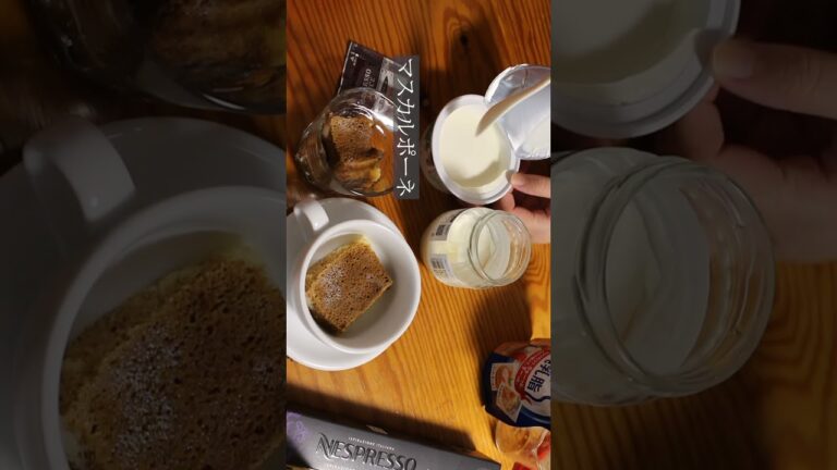 5min. tiramisu☆　簡単 5分で作れる本格的濃厚ティラミスのレシピ　#shorts