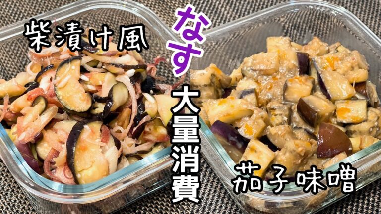 【茄子消費】激うま！おつまみにもご飯にもバッチリ合う茄子料理２品