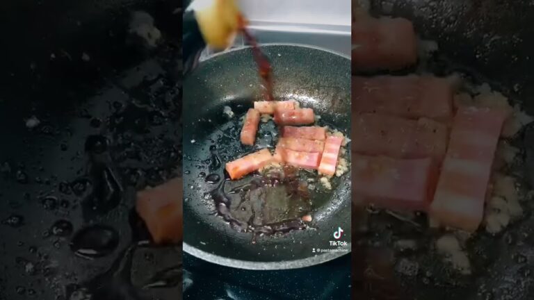 ベーコンと豆苗の甘辛パスた #ショート