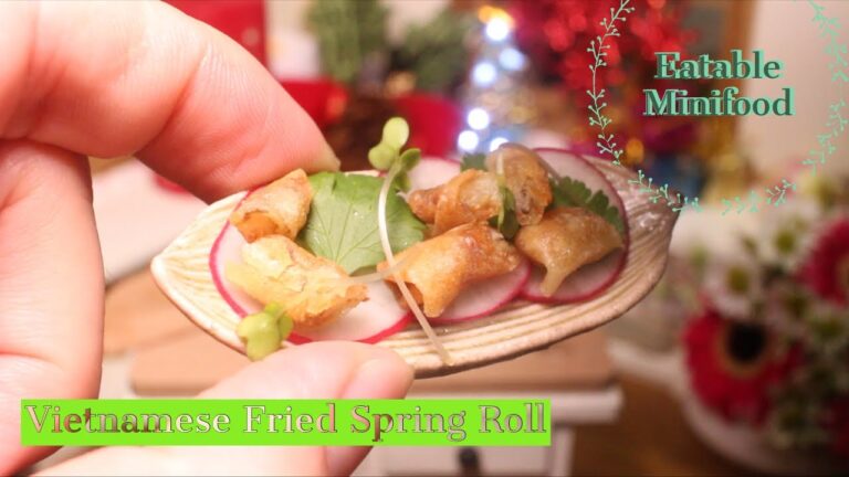 Eatable Miniature!Super mini Vietnamese Fried Spring Roll│Nem rán siêu tí hon│本当に食べられる極小なベトナム風揚げ春巻き