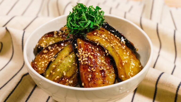 甘辛で箸が止まらない！激安とろーりなす丼