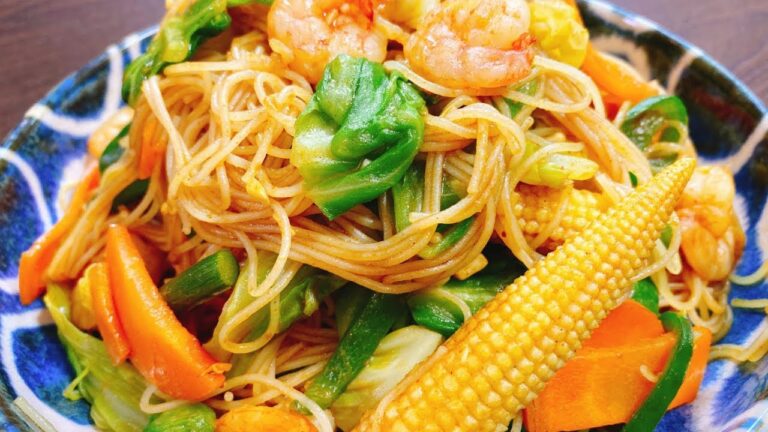 【超簡単】子供大好き♪『具たっぷり!!コク旨焼きカレービーフン』が美味すぎて秒で完食ｗ