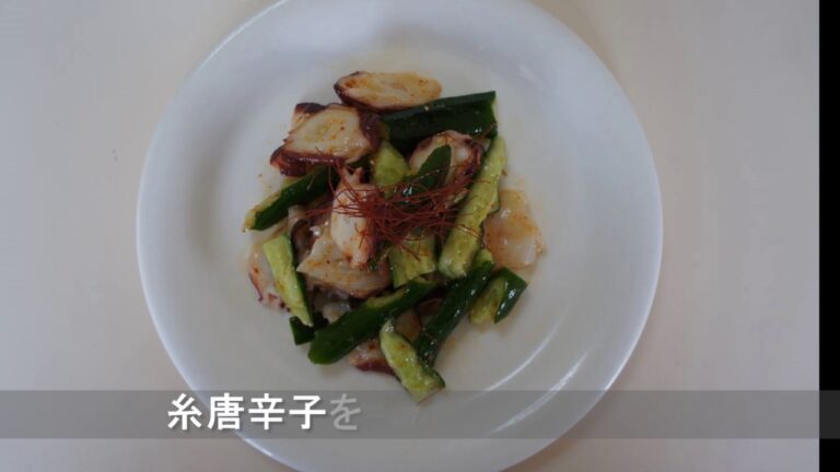 「タコとたたききゅうりの韓国風」7月レシピ -2