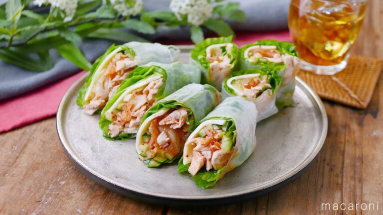 【鶏キムチーズ生春巻き】ヘルシーだけど大満足！キムチの辛さが味の決め手♪｜macaroni（マカロニ）