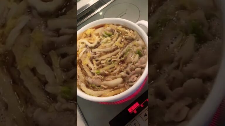 白菜豚バラ肉スープ完成