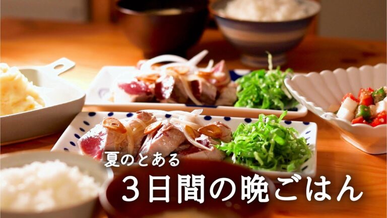 【3日間の夕飯】夏野菜でさくっとスピード晩ごはん｜平日3日間の簡単時短レシピ