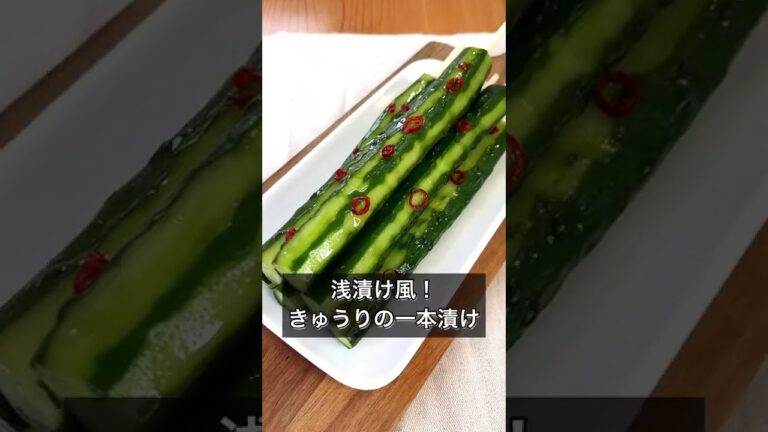 【さっぱり浅漬け風！きゅうりの一本漬け】