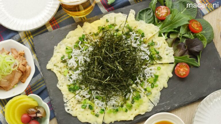 最強 おつまみ！ しらすと ネギの パリパリ チーズ せんべい のレシピ 作り方