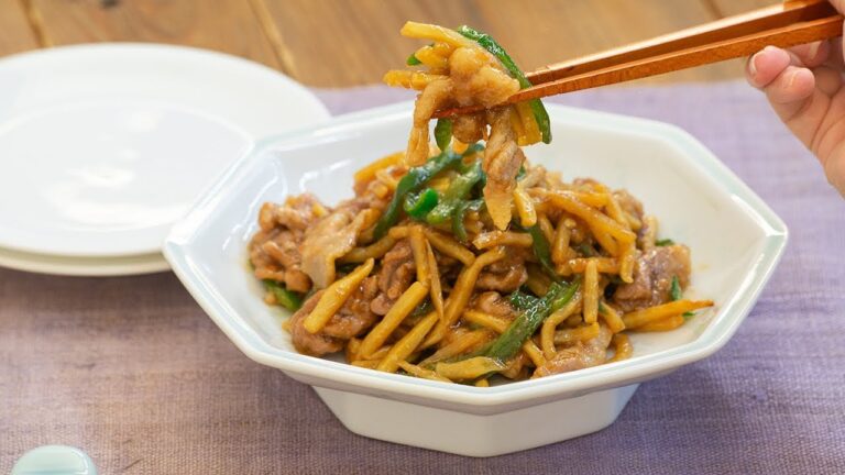 電子レンジde豚とピーマンのチンジャオロース風