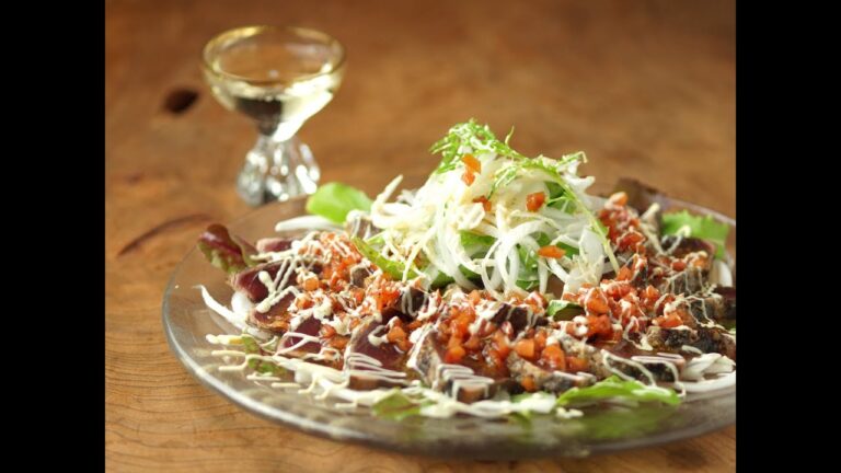 スパイスで春のイタリアン　洋風かつおのたたき