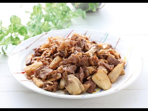 21 25_牛肉ときのこのバター醤油炒め