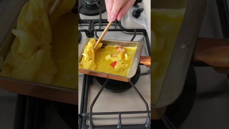 銅の卵焼き器練習中(11)カニカマとはんぺんの玉子焼きの作り方