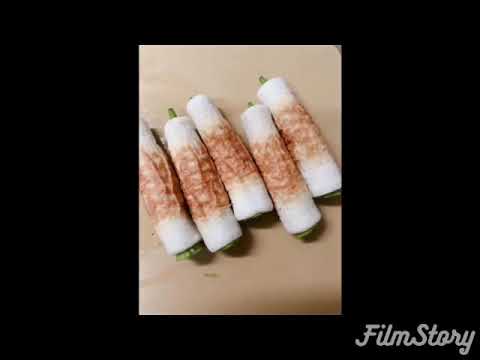 秋バテ対策ちくわとオクラの天ぷら