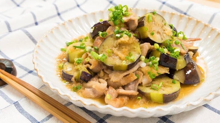 さっぱりコク旨！なすと豚バラのおろしポン酢炒め