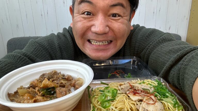 【セブンイレブン】【3種お肉の焼肉丼】【屋台風ねぎ塩豚焼きそば】ジャンク大満喫なぼく