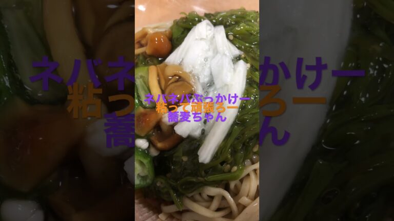 #セブンイレブンのネバネバぶっかけ蕎麦ちゃん＃粘って頑張るぞ😤💪