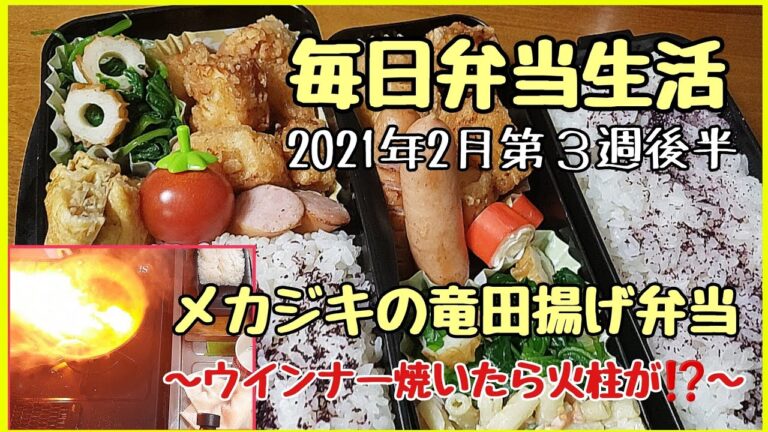 毎日弁当生活～メカジキの竜田揚げ弁当🍱～2021年2月第３週後半