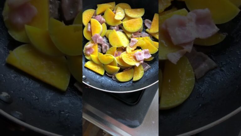 バターナッツカボチャ🎃ベーコン炒め。